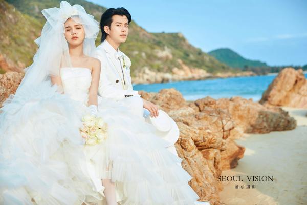 海边婚纱照，像极了一首情诗