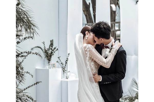 法式白绿花园户外婚礼