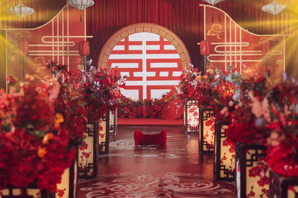 中国风婚礼布置，性价比高