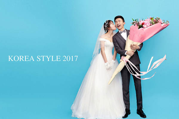 韩式街拍婚纱