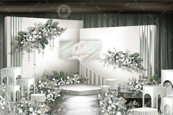 爱妮迪婚礼|高级感满满的白绿色婚礼