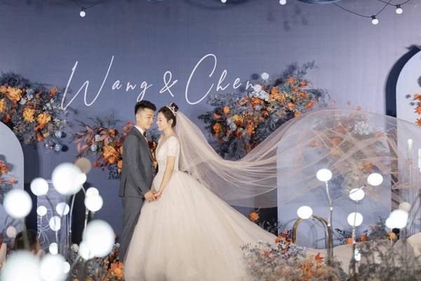 蓝橙撞色系婚礼【全新分享】