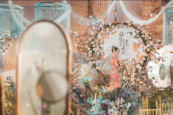 盛雅婚礼·香槟色室内浪漫婚礼·浪漫婚礼布置