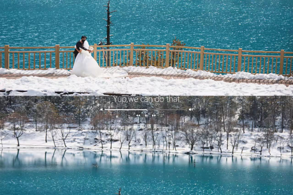 近期大雪后爆美蓝月谷
