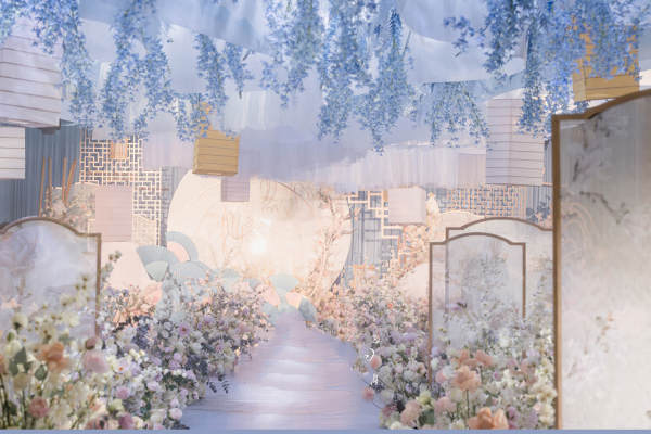 淡雅粉蓝色调小清新婚礼系列