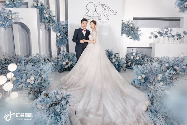 浅蓝色浪漫婚礼