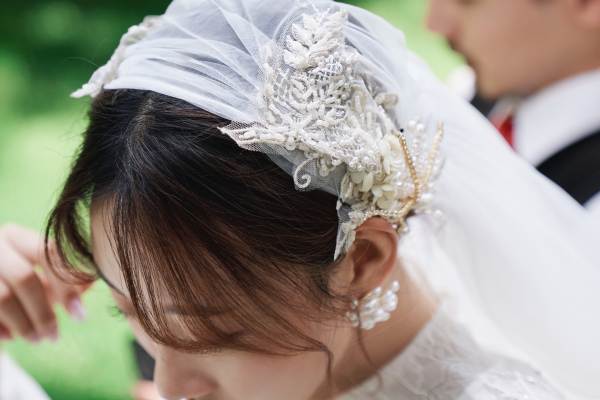 白纱气球清新婚纱照