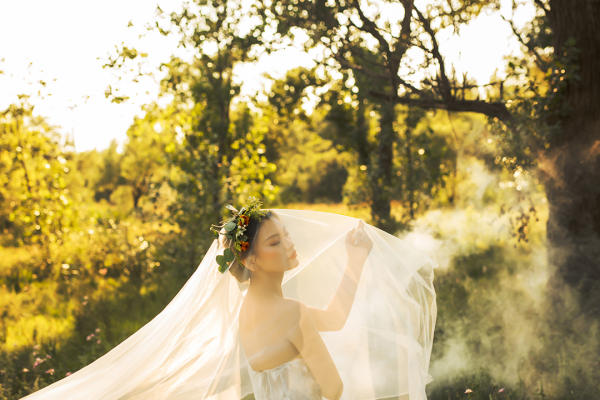森林系婚纱美照