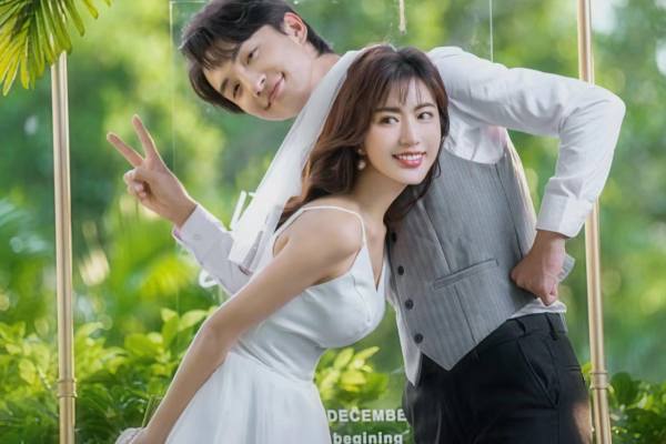 清新光影森系婚纱照