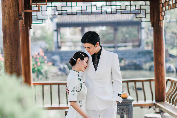 风华绝色的民国旗袍风婚纱照