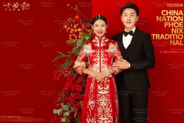 端庄典雅 中国风拍摄 白宫婚纱摄影