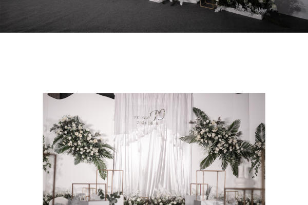 白绿系高级婚礼  现场布置