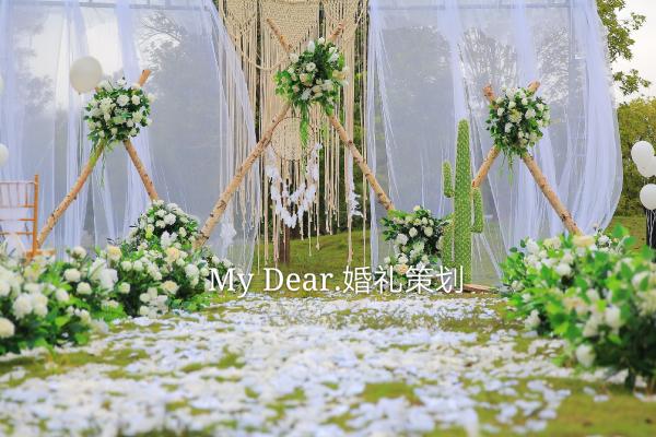 汨罗白水闵家新村——白绿清新户外草坪婚礼