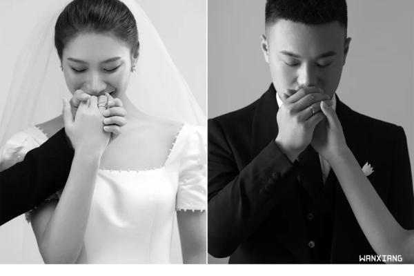 经典黑白婚纱照