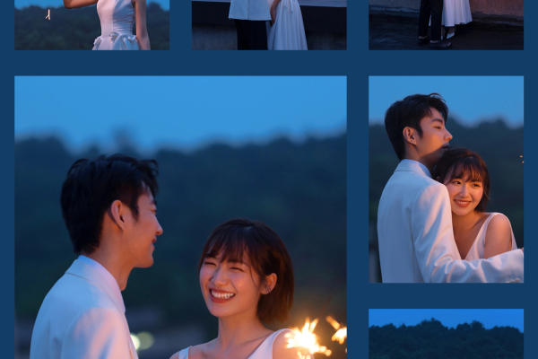 纪实夜景| 烟火中的浪漫婚纱照