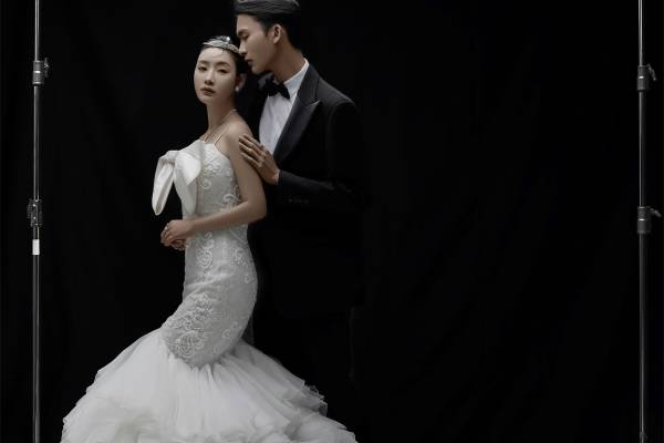 梦幻鱼尾白纱 高级优雅高定系列婚纱照