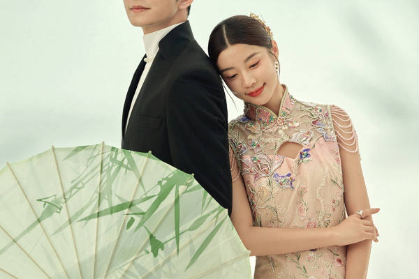 新中式竹影婚纱照