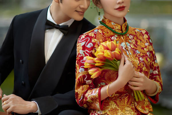 优雅矜贵的中式园林婚纱照
