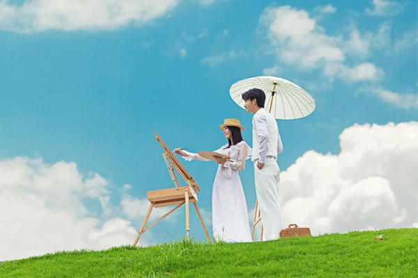 【森系小确幸】小清新热选婚纱照+大牌礼服草坪婚纱照