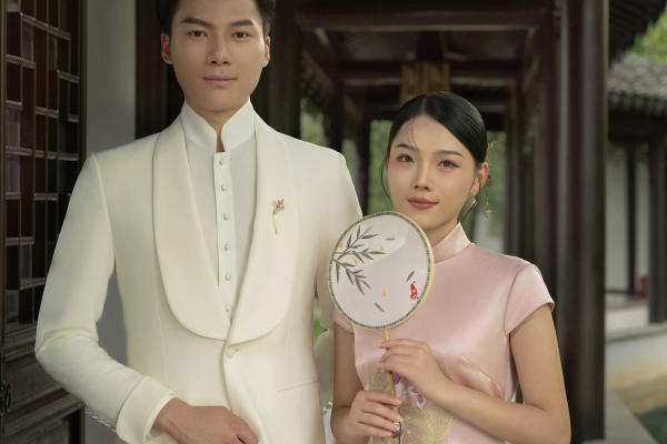 新中式园林婚纱照