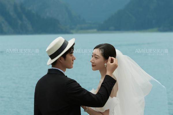 天山天池婚纱照/雪山湖泊云海