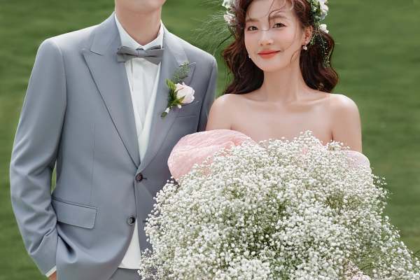 拜托 ！草坪和粉纱简直是绝配|||适合春夏拍的森系草坪婚纱照 自带滤镜的清新自然美 搭配绿意盎然的草坪 氧气感十足💯分