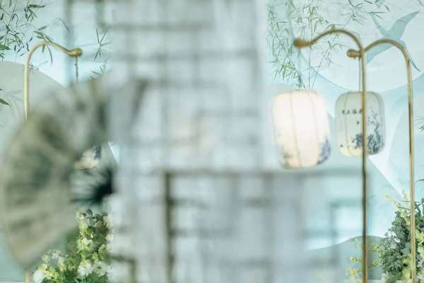 清新淡雅淡绿色系新中式婚礼
