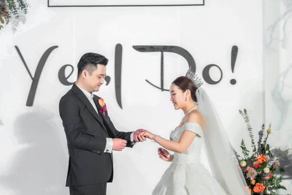 大理石黑白色简约大气婚礼