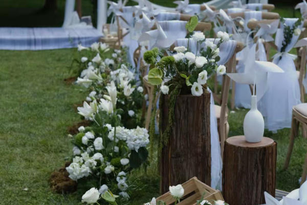 【10999元】全鲜花森系户外定制草坪婚礼