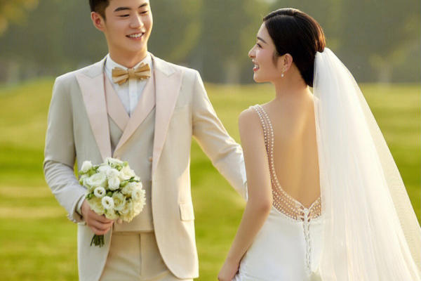 秋冬季可拍的草坪婚纱照