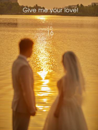 夕阳婚纱照