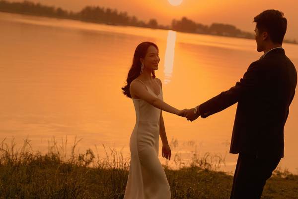 夕阳系列婚照