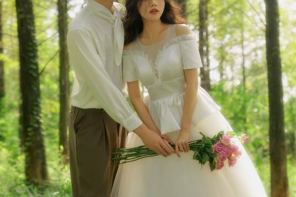 森系风婚纱照