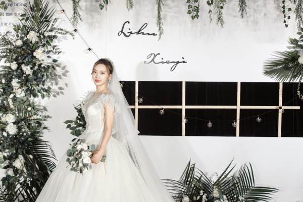 婚礼策划/中小厅高预算韩式白绿色系清新婚礼