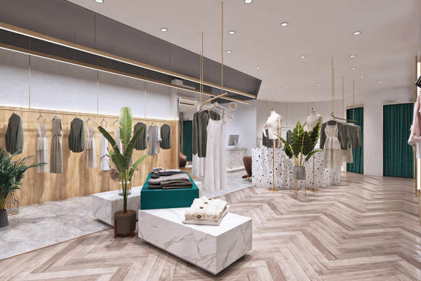 现代简约·工装服装店